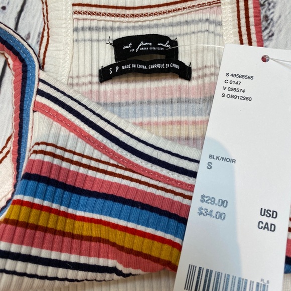 UO Out From Under Striped Bodysuit NWT - Small - Picture 2 of 5